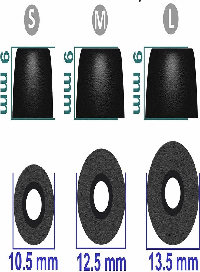 ALXCD Foam Ear Tips Compatible with Powerbeats Pro Headphone, 6 Pairs S/M/L 3 Sizes Soft Memory Foam Earbuds Tips Replacement Foam Tips, Compatible with Powerbeats Pro PB Pro 6 Pairs Black - Image 2